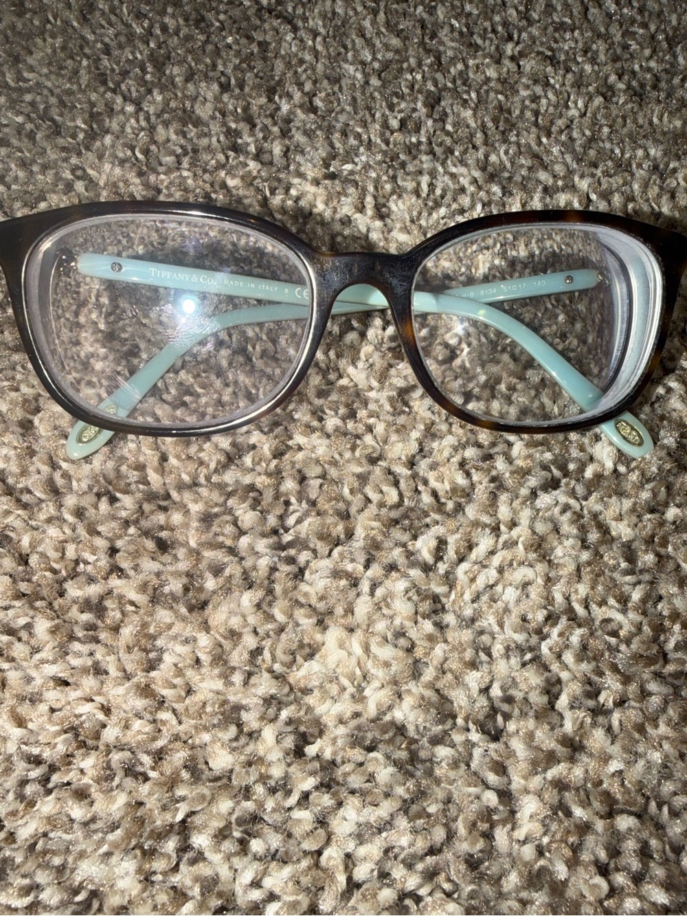 Tiffany & Co. Blue Plastic Cat Eye Full Rim Eyeglass Frames 51017